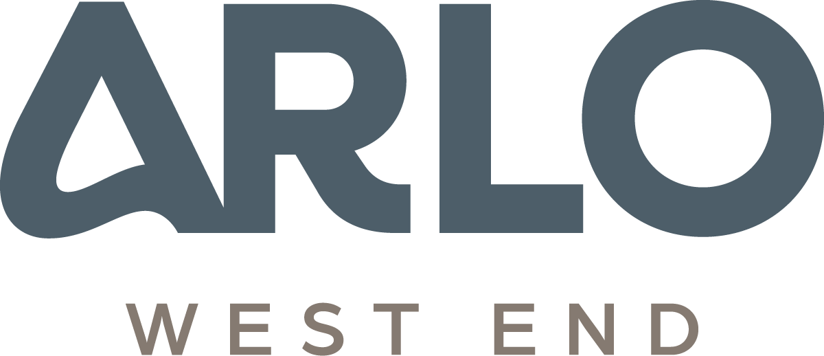 A logo with the words "ARLO WEST END" in large letters.